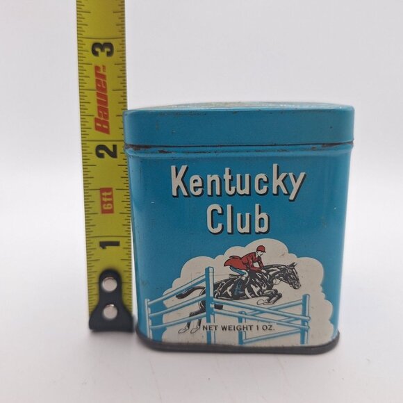 Kentucky Club Tin Blue Cube 2.5 Inch 1 oz Empty Vintage USA - Picture 7 of 7